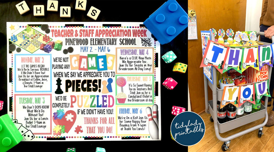 Board Games Themed Teacher Appreciation Week