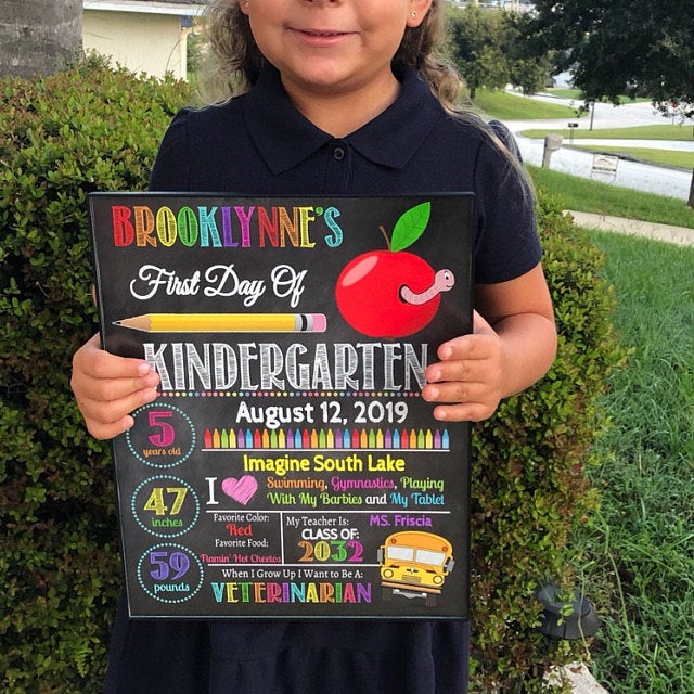 First Day Of School Sign - Personalized Printable DIY Template
