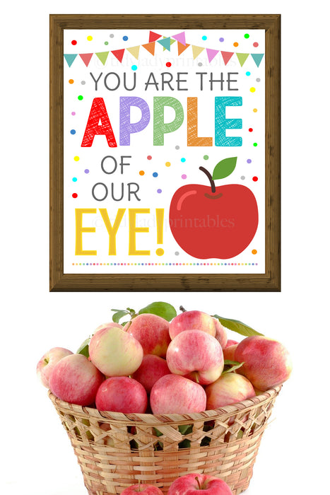 Teacher Appreciation Week Printable Food Decoration - Apple Sign