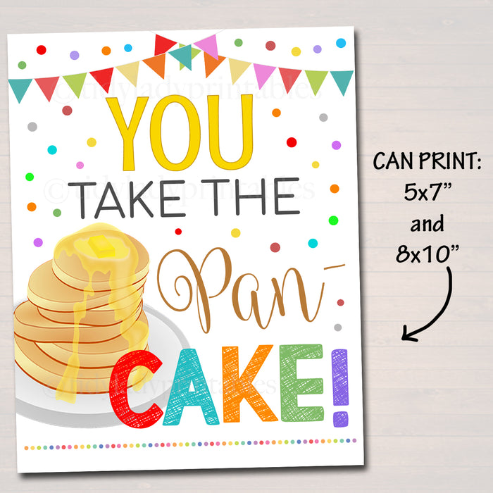 Breakfast Pancake Sign, Teacher Appreciation Week Printable