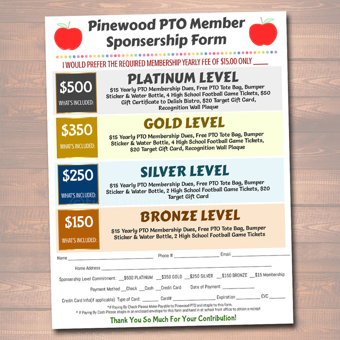 PTO PTA Informational Flyer Printable Handout