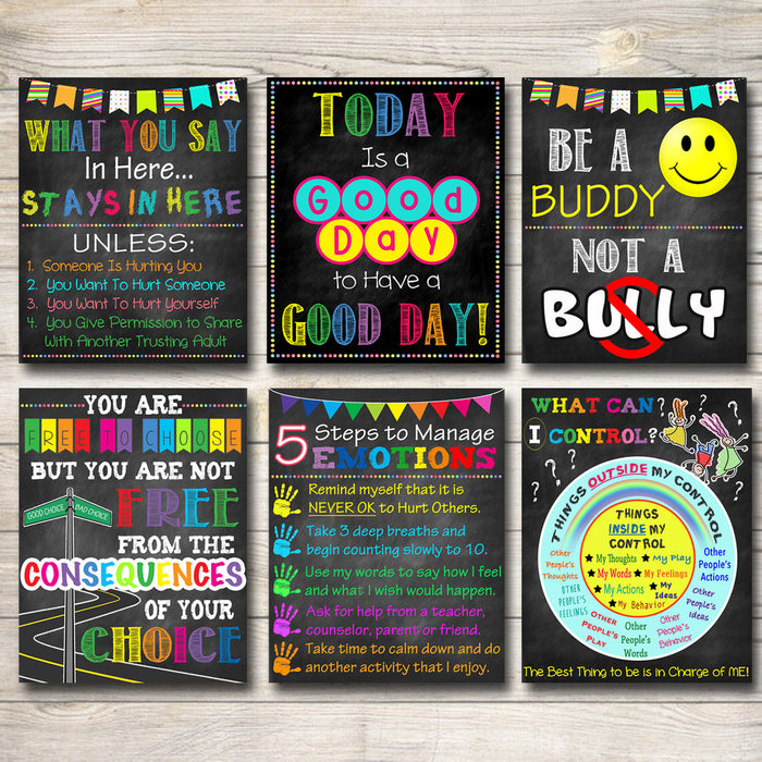 School Counselor Posters -  Set of 6
