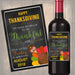 EDITABLE Wine Label Thanksgiving Pregnancy Announcement, Printable Chalkboard Photo Prop, Fall Pregancy Reveal Little Turkey Wine Label Gift