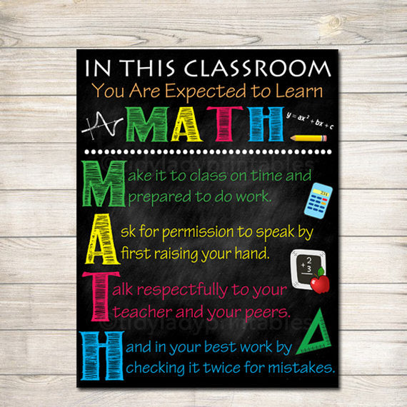 MATH Teacher Classroom Poster