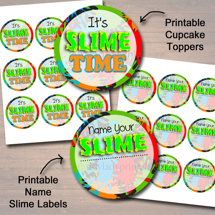 HUGE EDITABLE Slime Party Pack, Birthday Invitation, Slime Mad Scientist Kids Party, Digital Printables Boy's Slime Party, Instant Download