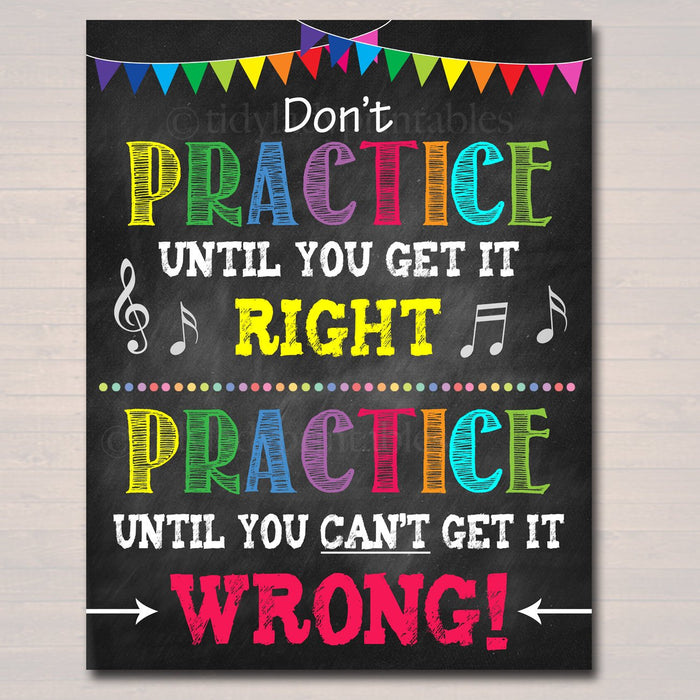 Music Teacher Classroom Printable Poster, Classroom Decor Practice, Music Quote, High School Band Music Teacher Gfts,  Art
