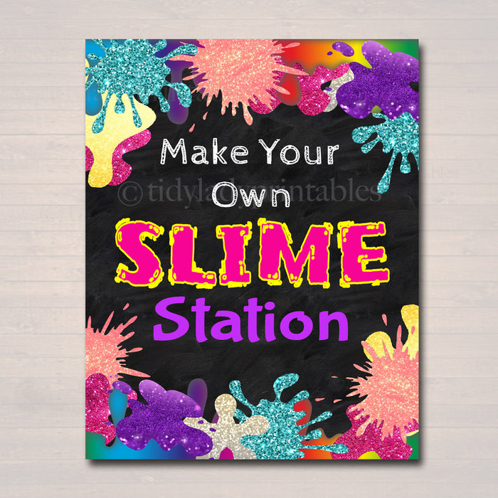 HUGE EDITABLE Slime Party Pack, Birthday Invitation, Slime Mad Scientist Kids Party, Digital Printables Girl's Slime Party, Instant Download