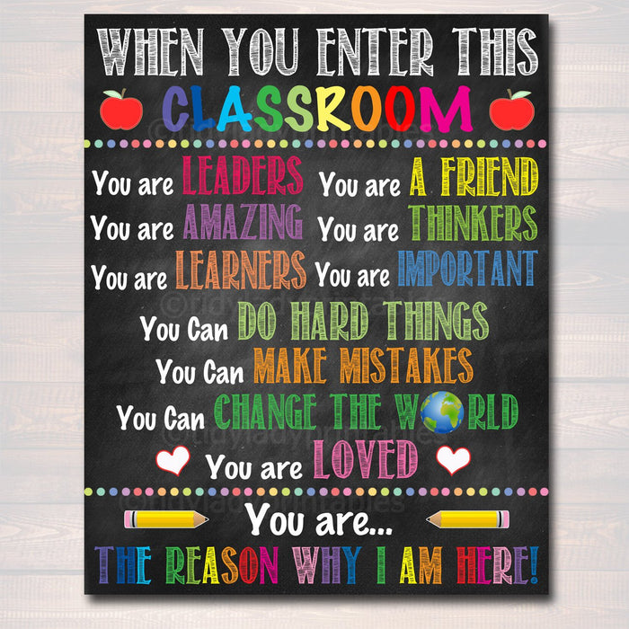 When you Enter This Classroom Rules Poster