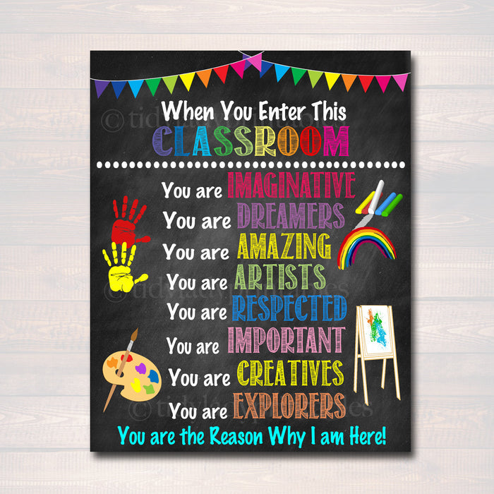 Art Teacher Printable Classroom Rules Poster
