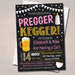 EDITABLE Pregger Kegger Invite, A Diapers and Beer Couples Shower, Baby Keg Party Baby Girl Sprinkle Chalkboard Invitation, INSTANT DOWNLOAD