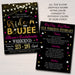 Bride & Boujee EDITABLE Bachelorette Party Invitation, Big City Champagne Glitter, Bride Tribe Girls Weekend Itinerary, Instant Download