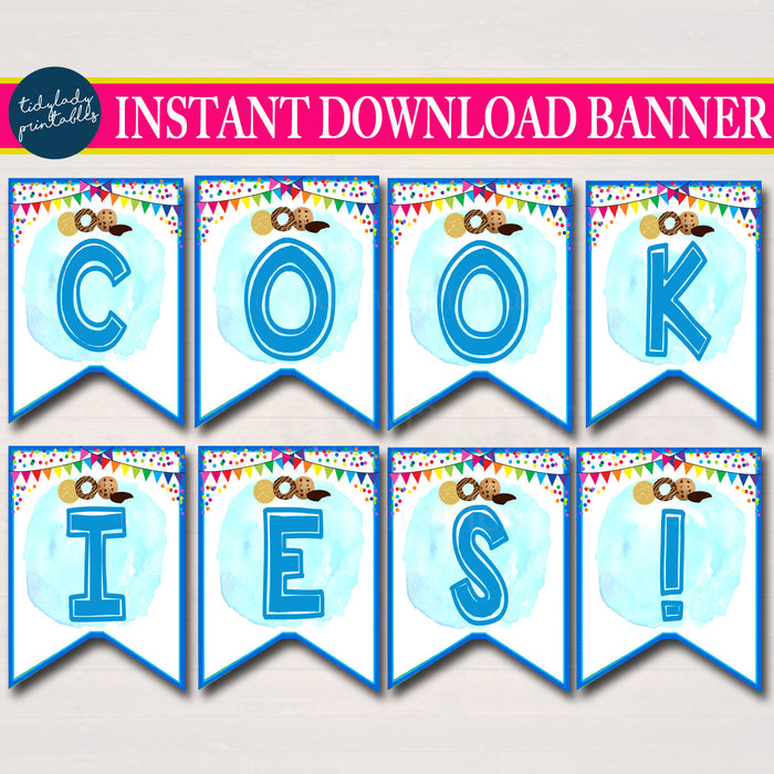 Cookie Booth Bunting Banner INSTANT DOWNLOAD