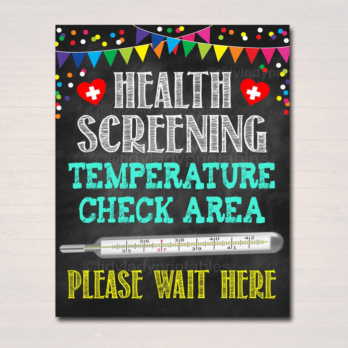 School Health Screening Area Safety Poster