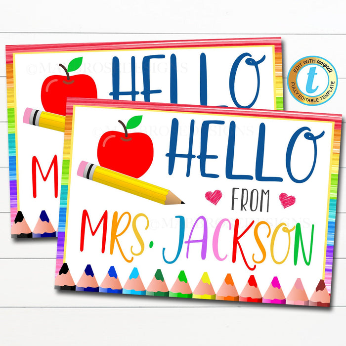 Teacher Postcard to Students Printable - Editable Template