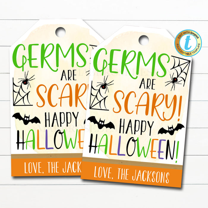 Halloween Gift Tags - Germs are Scary!