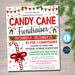 Christmas Candy Cane Fundraiser Flyer, Printable Holiday Invitation Community, Xmas Event Church School Pto Pta Fundraiser Invite, TEMPLATE