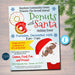 EDITABLE Donuts with Santa Flyer & tickets Breakfast with Santa Invitation, Kids Christmas Party, Printable Community Holiday Event Flyer