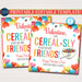 Valentine Cereal Gift Tags, Cereal-sly Glad We're Friends Breakfast Valentine, Classroom School Teacher Staff Valentine, Editable Template
