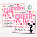 Valentine Cheerleader Gift Tags, Valentine You Cheer Me Up Gift, Classroom School Teacher Girl Dance Team Cheer Squad, DIY Editable Template