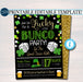 St. Patrick's Day Bunco Party Invitation, Luncky Bunco Dice Party Invite, Adult March Games Cocktail Party, Printable EDITABLE TEMPLATE