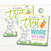 Easter Coworker Gift Tags, It's a Real Treat to Work With You Candy Chocolate Cookie Sweet Treat Gift Label, Office Staff Editable Template