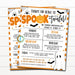 Printable Editable Halloween Appreciation Itinerary, Teacher and Staff Employee, Thank You for being spooktacular Flyer, Schedule of Events