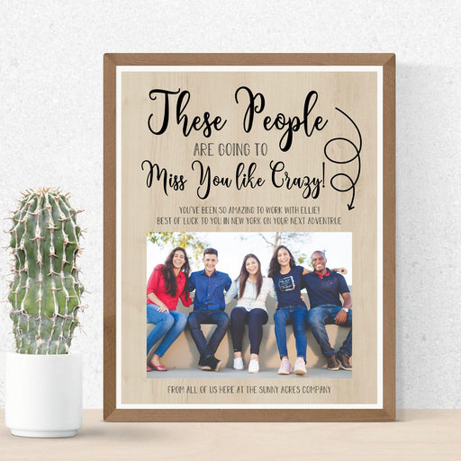 Printable Going Away Gift from Group, Coworker Leaving, These People Are Going to Miss You Retirement Gift, Moving, Boss Farewell Keepsake