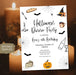 Halloween Dinner Party Invitation, Adult Halloween Party Template, Printable Invite, Halloween Whimsical Fun Wine and Food Party, TEMPLATE