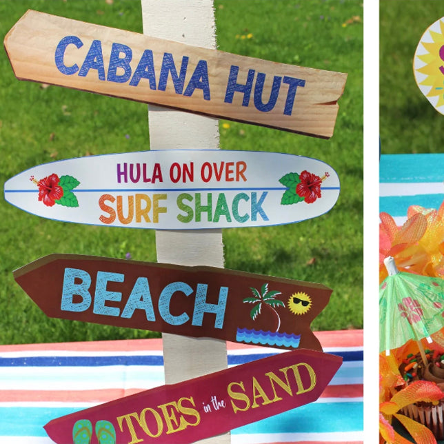 Mahalo Tropical Beach Theme Teacher Appreciation Week Printable Party Set
