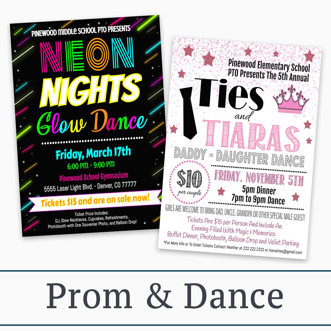 Prom/Dance Templates