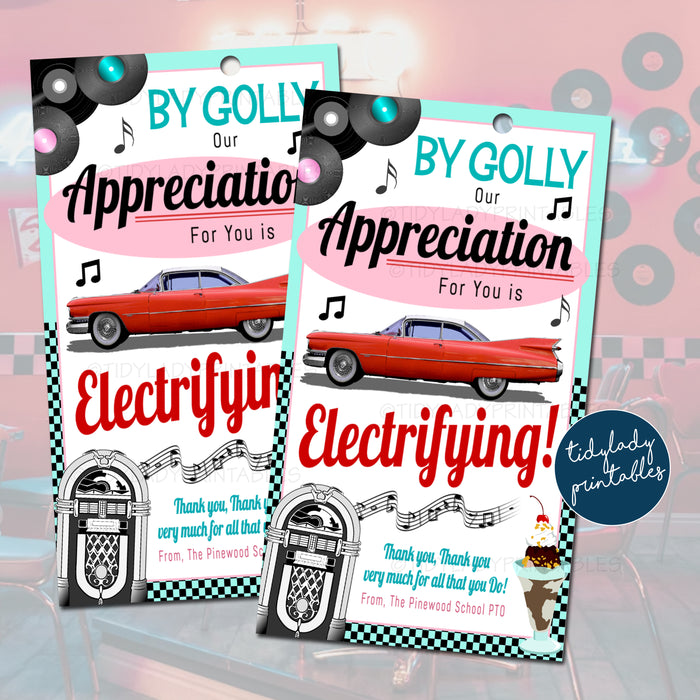 1950s Theme Teacher Appreciation Week Printable Party Set