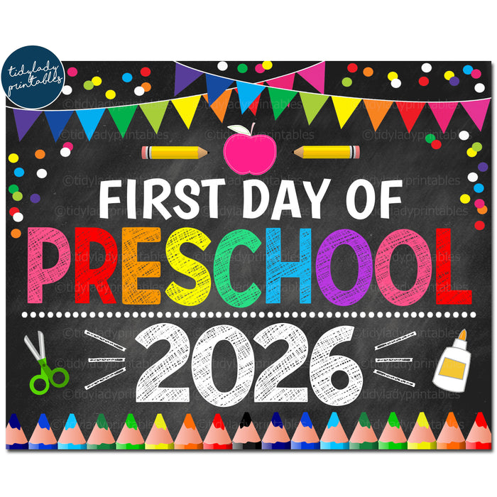 First Day of Preschool 2026