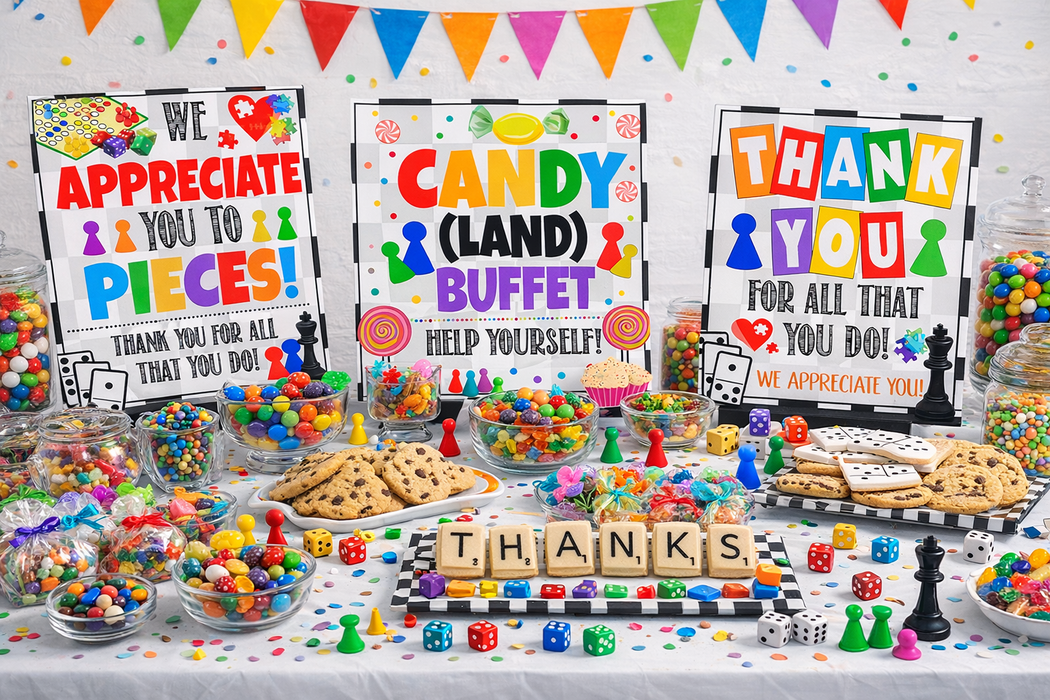 Games Theme Appreciation Printable Decor Signs