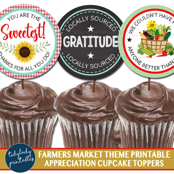 Farmers Market Theme Teacher Appreciation Week Printable Party Set