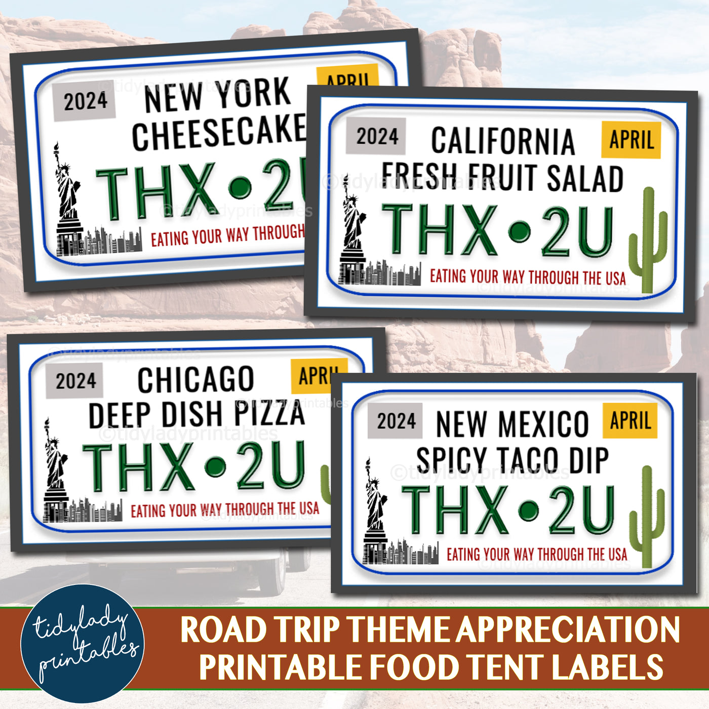 Road Trip Theme Teacher Appreciation Week Printable Party Set ...