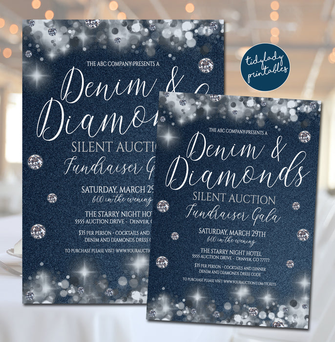 Mother Son Dance, Denim and Diamonds Blue Jeans and Bling Theme — TidyLady  Printables