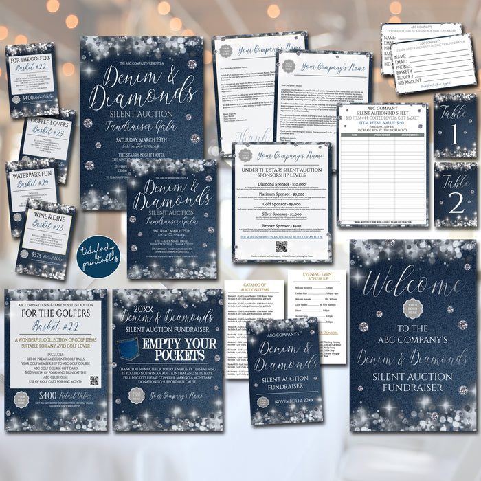 Blue Denim and Diamonds Wedding Invite Flyer Template | PosterMyWall