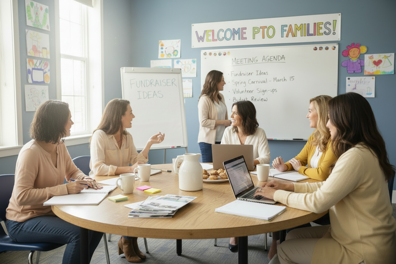 Get some writing on the whiteboard that she is pointing at in the background