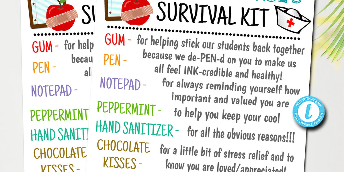 Student Mental Health Nurse Survival Kit ~ Fun Novelty Gift & Greetings Card Alternative | Birthday | Keepsake | Thank You Gift | Personalised - View #3