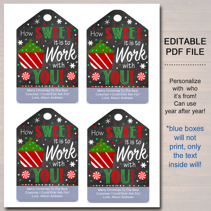 christmas-coworker-favor-tags-tidylady-printables for How Sweet It Is To Work With You Free Printable Christmas Coworker Favor Tags | TidyLady Printables for How Sweet It Is To Work With You Free Printable