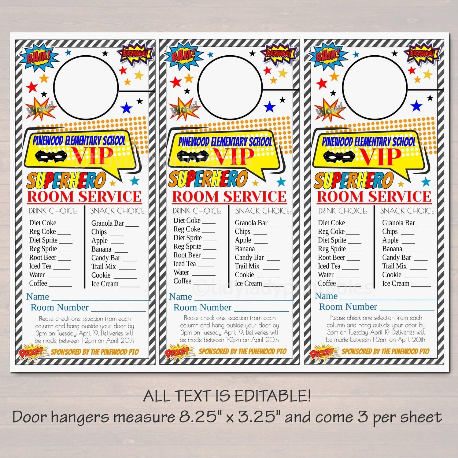 Superhero Theme Teacher Appreciation Week Printable Party Set ...