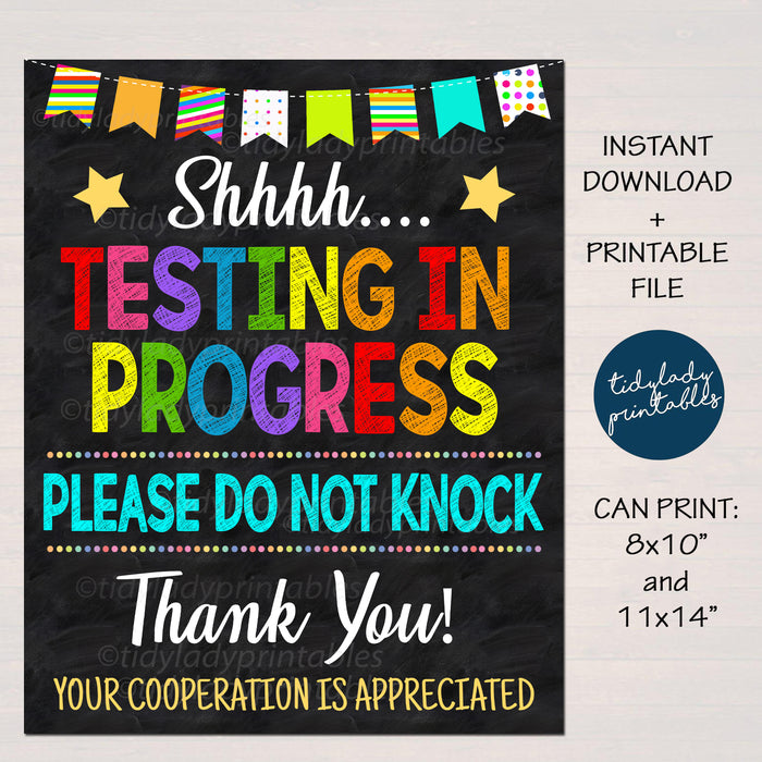 Testing in Progress Printable Poster