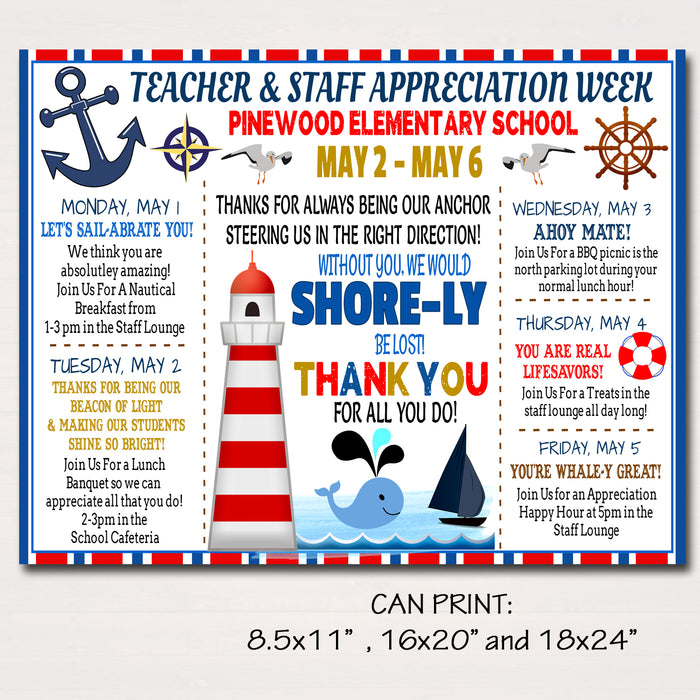 Nautical Beach Theme - Teacher Appreciation Week Printable — TidyLady Printables nautical-beach-theme-teacher-appreciation-week-printable-tidylady-printables