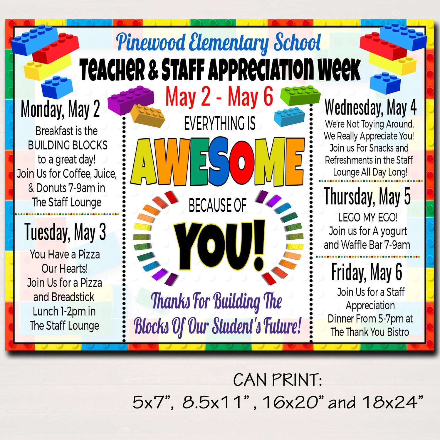 Building Blocks Themed Teacher Appreciation Week Printable — TidyLady ...