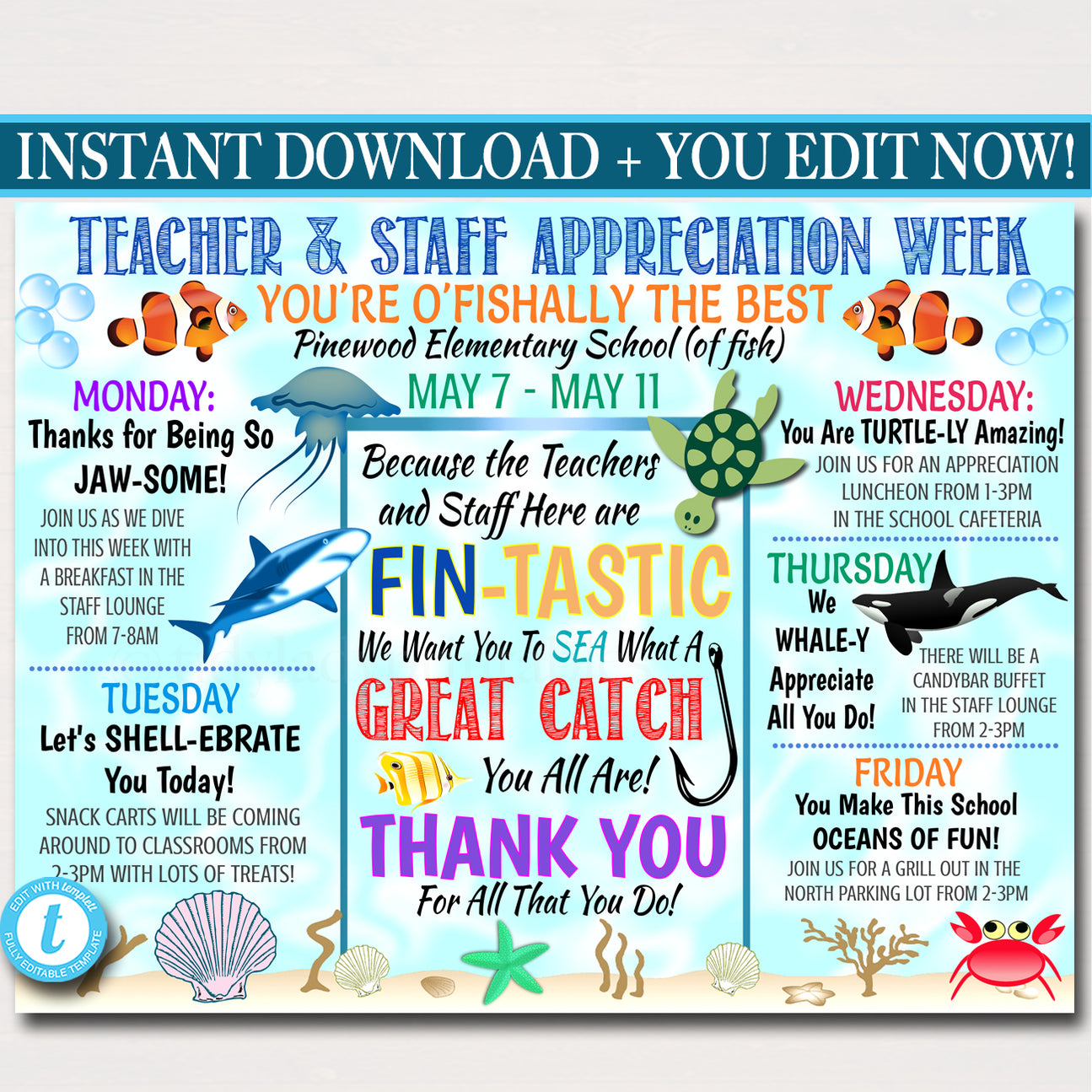 Under The Sea Theme Teacher Appreciation Week Printable TidyLady   219 5fe6b915 6ed2 4fb8 A60e 1b27c0a57ab7 1295x1295 