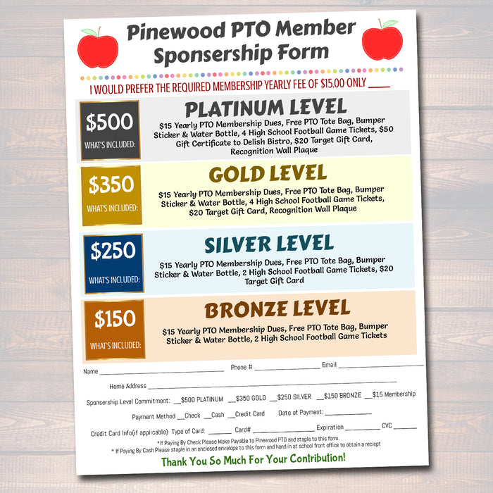 PTO printable marketing toolkit set. Fundraiser flyer, pto newsletter calendar, volunteer sponsorship  templates.