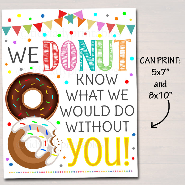 Donut Appreciation Week Printable Breakfast Sign