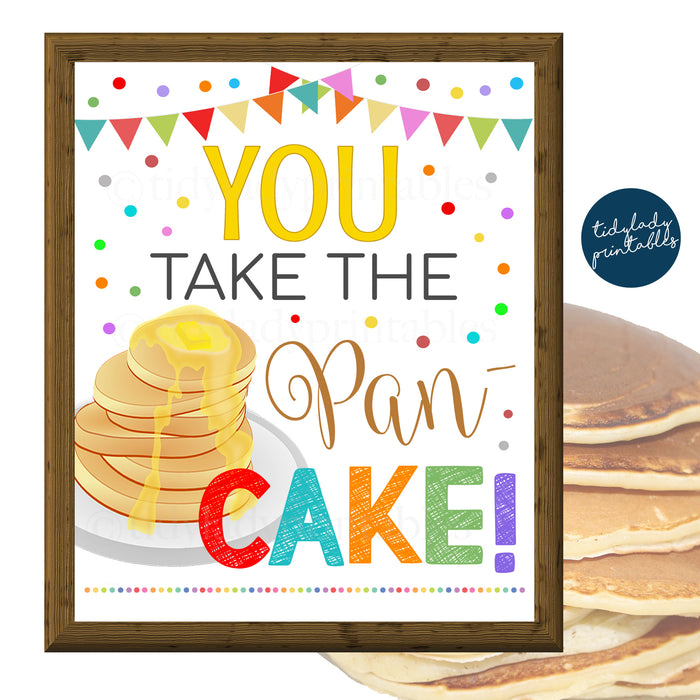 Breakfast Pancake Sign, Teacher Appreciation Week Printable