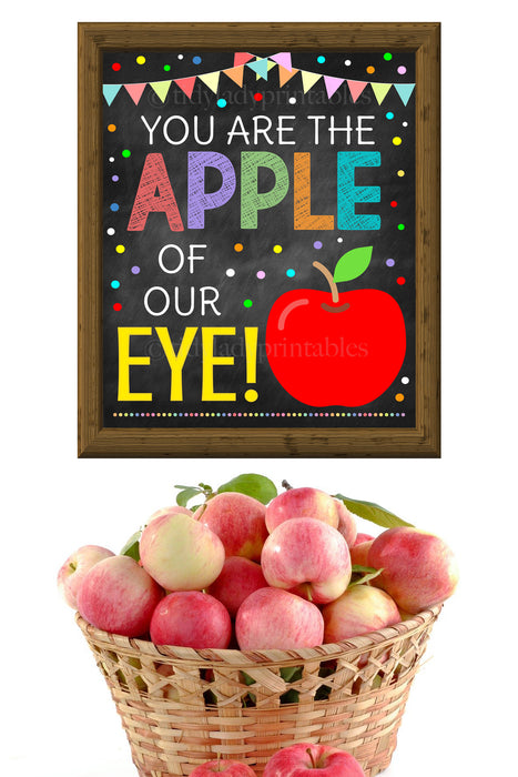Teacher Appreciation Week Printable Food Decoration - Apple Sign