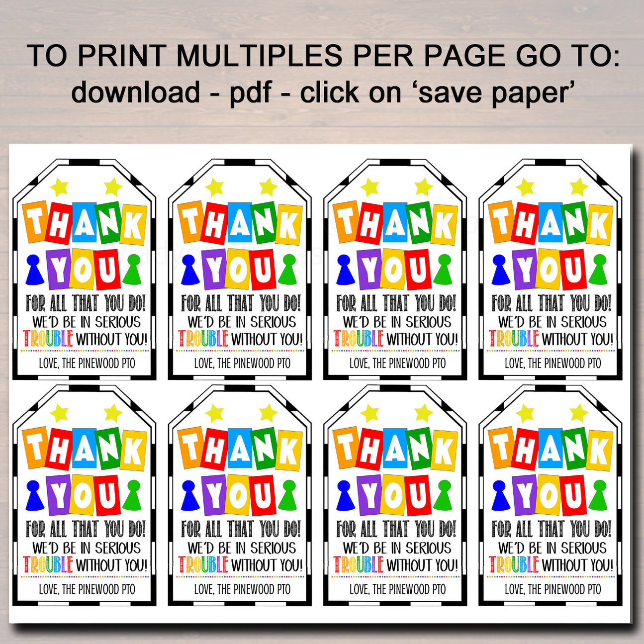 Board Games Theme Teacher Appreciation Week Printable Set — TidyLady ...